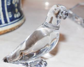 Baccarat crystal parrot