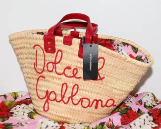 Dolce & Gabbana rattan tote