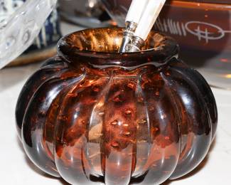 Art glass pumpkin