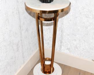 John Richard marble & brass side table