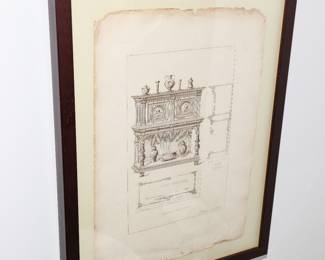 There are 3 antique french furniture architectural engravings available-c1880