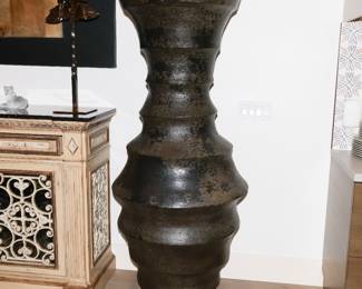 Hand made ceramic floor sculpture-about 6ft tall