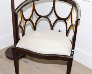 Theodore Alexander Ebonized Connaught Accent Chairs x 2