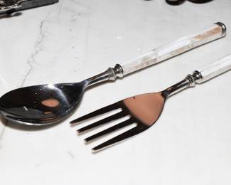 Ralph Lauren mother of pearl handled spoon/fork