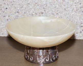 Emilia Castillo alabaster & sterling bowl