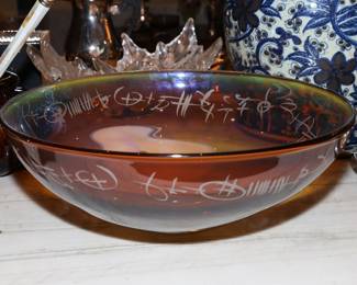 Jeff Goldblum scribe glass bowl