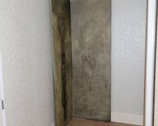 Jeff Bertoncino original figural double sided floor screens-about 8-9ft tall