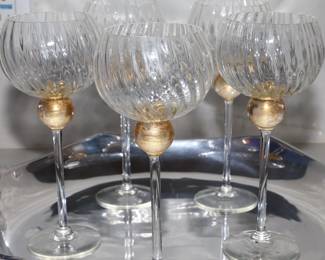 Union Street Manhattan Gold wine glasses