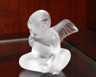 Miniature Lalique baby angel