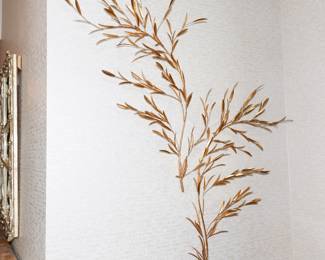 Perigold signature III iron gold gilt wall sculptures- x 2