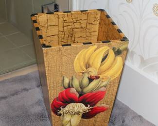 Annie Modica decoupage waste basket