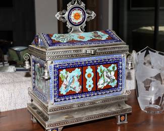 Antique Japanese Meiji Period Enameled Box-c1880-1910