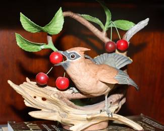 Boehm cedar waxwing sculpture