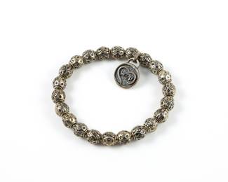 Sterling bead bracelet