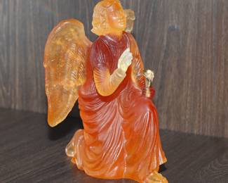 Daum pate de verre angel sculpture