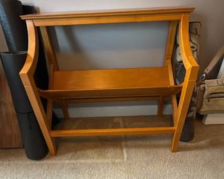 wooden shelf unit