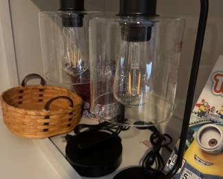 industrial black metal bedside table lamps