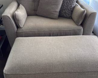 cozy, oversized chair-and-a-half, ottoman