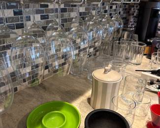 wine glasses, servingware