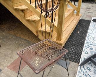 outdoor table, plant stand
