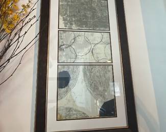 vertical framed abstract art print