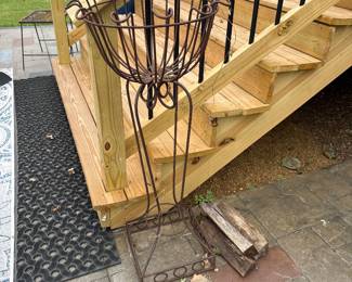 rustic metal plant stand