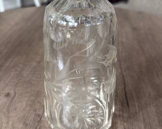 clear vintage glass bedside carafe