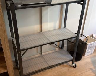 3-tier metal rolling utility cart