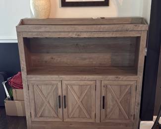 rustic grey farmhouse buffet cabinet
