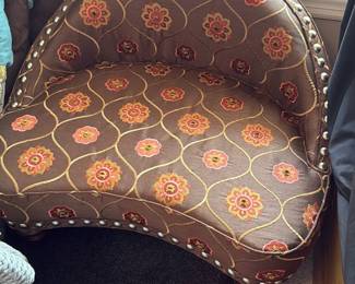 stylish curved accent chair
