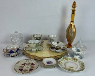 Porcelain Teacups, Saucers, Serving Dishes and Glassware