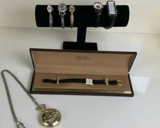 Seiko LaSalle Watch, Ladies Wristwatches and Pocket Watch