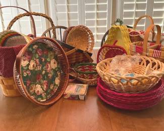 Wicker and Woven Baskets with Longaberger Style Baskets