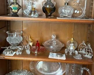 Glass Perfume Bottles, Crystal Serving Pieces and Figurines