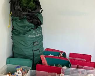 Artificial Christmas Tree with Storage Bag and Holiday Decorations