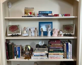 Inspirational Books, Angel Figurines and Framed Floral Art