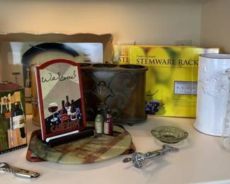 Wine Accessories, Stemware Rack and Barware