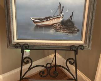 Coastal Boat Artwork by Jan DeRe and Jesse Morales
