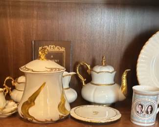 Queen Elizabeth II Royal Commemorative China and Gold Trimmed Tea Service