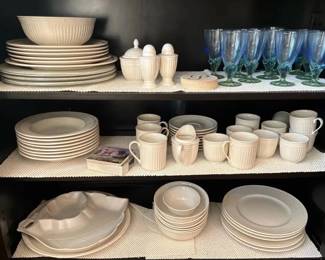 Mikasa Italian Countryside Dinnerware and Blue Stemware