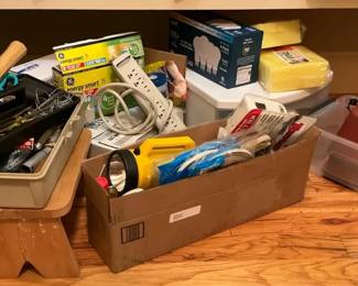 Household Tools, Flashlight, Light Bulbs and Utility Supplies