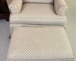 Fairfield Upholstered Armchair and Matching Ottoman