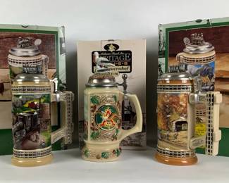 Anheuser Busch Heritage Series Railroad Beer Steins