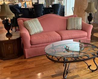 Sofa, End Tables, Coffee Table And Matching Lamps