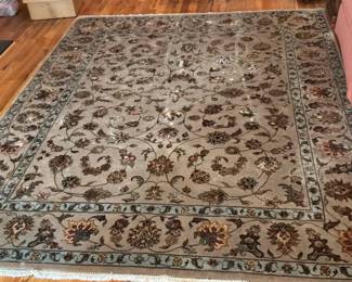 8 x 10 Hand Knotted Silk and Wool Jaipur Area Rug
