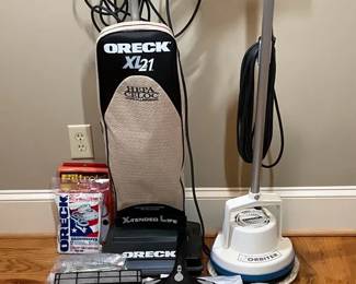 Oreck XL21 Vacuum, Oreck Orbiter Floor Machine and Accessories