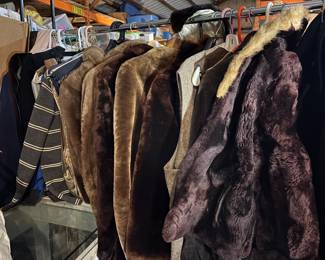 dozens of vintage coats
