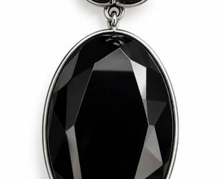 Pingente de Onix Preto Facetado