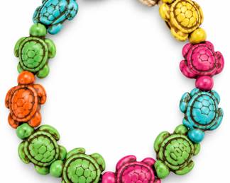 Pulseira de Tartarugas Coloridas em Circulo