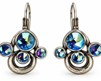 Brincos Vintage com Cristais Iridescentes